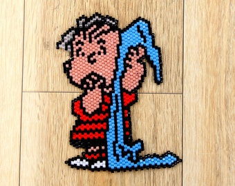 Miyuki Delica Beaded Linus Magnet - Peanuts Fan Art