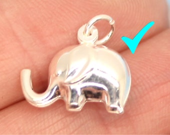 Elephant Charm Animal Charm Bracelet Charm Cute Charm Adorable Charm Sterling Silver Charm Kawaii Elephant Pendant Necklace Charm