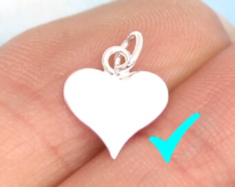 20 Petite Sterling Silver Heart Charms 100/% Guarantee