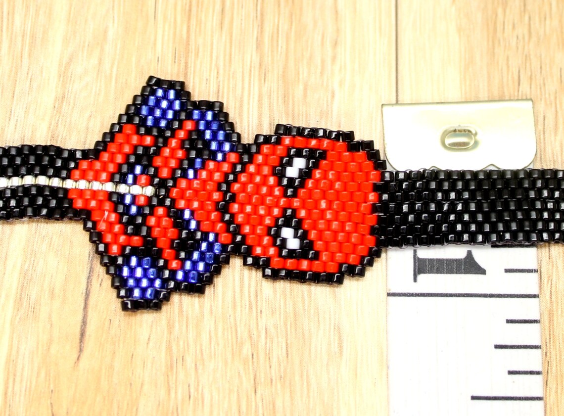 Spiderman Armband Perlen Spiderman Armband Miyuki Etsy