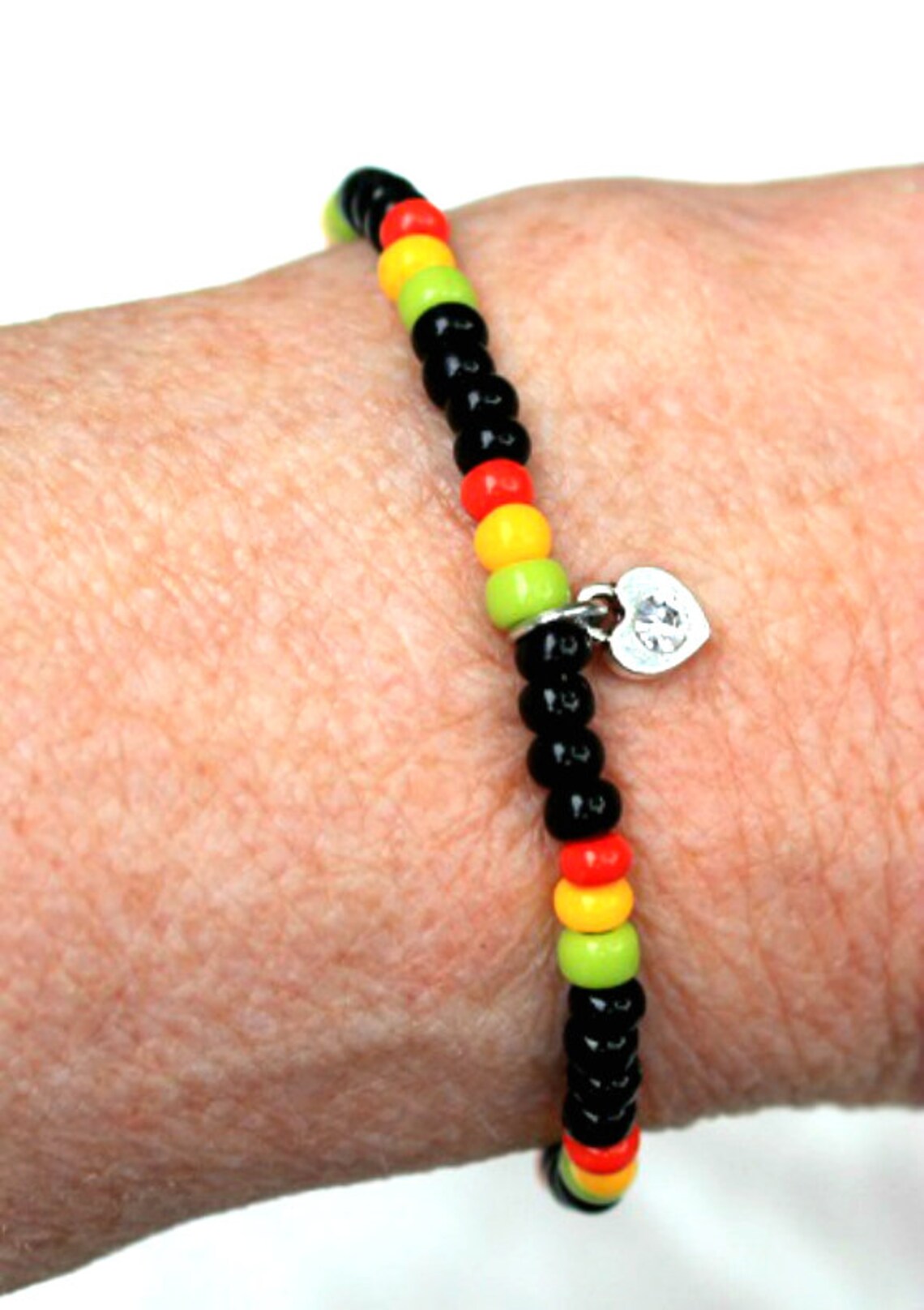 Anklets Rasta Rasta Set - Rasta Anklet and Bracelet - Elastic Stretch - Red Yellow ...