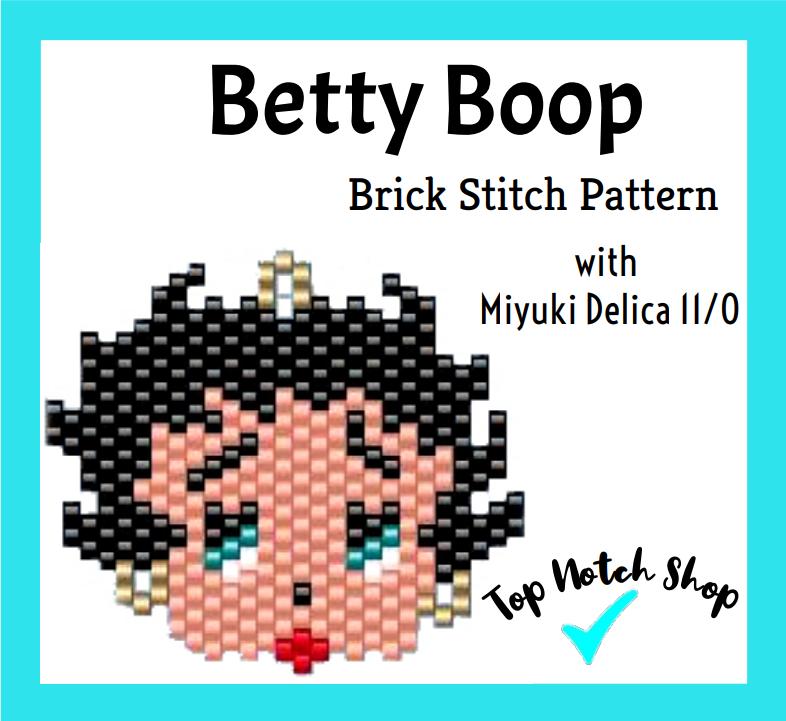 Betty Boop Brick Stitch Pattern: Miyuki Delica 11/0 (Digital PDF)