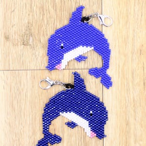 Blue Whale Charm Clip: Whale Keychain Charm, Blue Whale Purse Charm