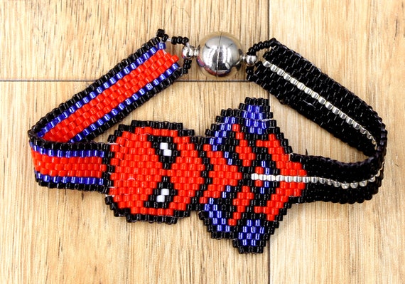 Bracciale Spiderman Bracciale Spiderman con perline Bracciale Miyuki Spiderman  Bracciale Delica Spiderman Banda Spiderman Spiderman -  Italia