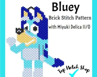 Bluey Brick Stitch Pattern: Miyuki Delica 11/0 (Digital PDF)