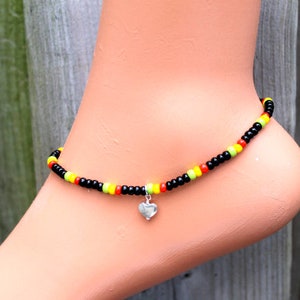 Anklets Rasta Rasta Set - Rasta Anklet and Bracelet - Elastic Stretch - Red Yellow ...