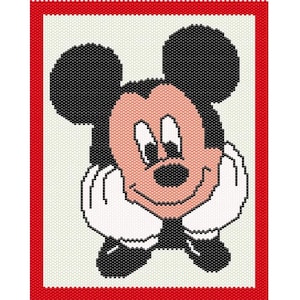 Padrão de tapeçaria do Mickey - Padrão de peiote do Mickey em PDF digital - Peiote do Mickey