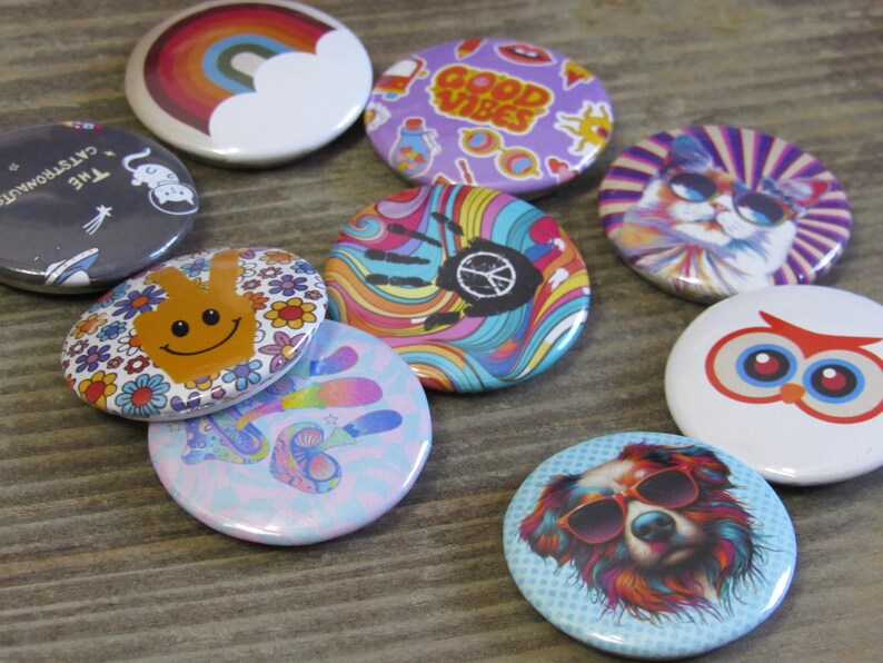 Novelty Pinback Badges - Mix and Match 1.25