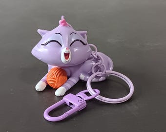 Hissy the Cat from Disney Junior's Puppy Dog Pals Toy Figurine Upcycled Keychain - Thrifted Character Made into an Accessory or Zipper Charm