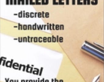 We Write & Mail Your Letters Anonymously: Untraceable, Handwritten Messages to Secret Admirers, Revenge, Prank, Confession, Out a Cheater
