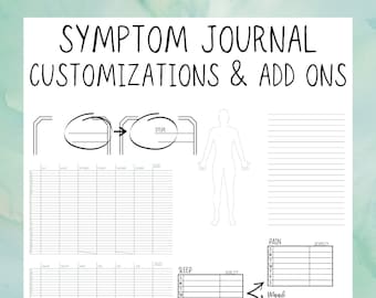 Symptom Journal Customization Options/Add Ons