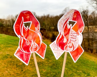 CRPS Sticker, Chronisches Regionales Schmerzsyndrom Bewusstseinsband Wort Wolke Orange Band Aufkleber