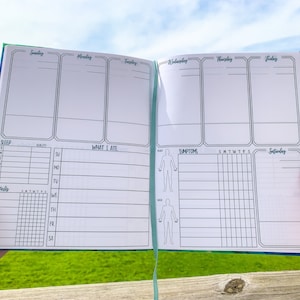 Large Print Undated Symptom Journal, Weekly Chronic Illness Pain Diary Log for Spoonies, Customizable