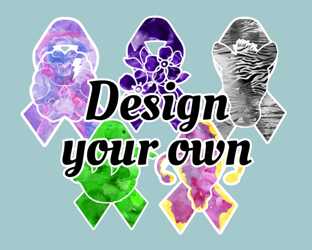 Design Your Own Awareness Sticker, Customizable Watercolor Awareness ...