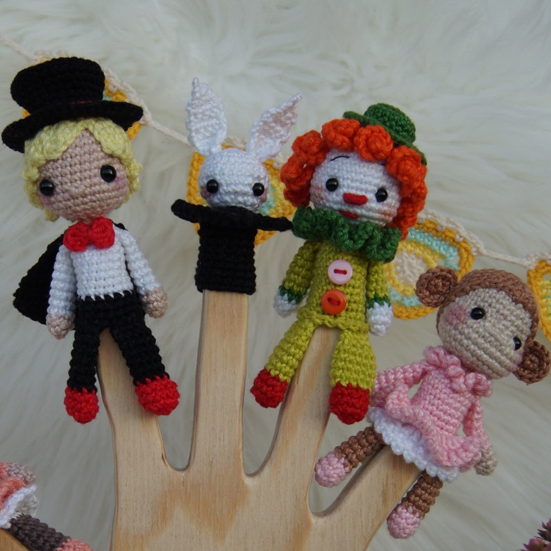 Crochet Pattern Finger Puppets circus German PDF Etsy