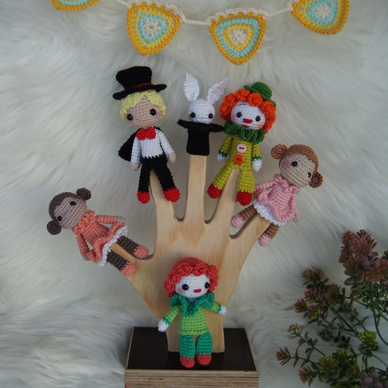 Crochet Pattern Finger Puppets circus German PDF Etsy