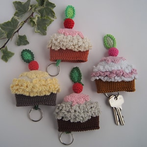 PDF, German Crochet Pattern Key Case Cupcake, German, German, Key Case