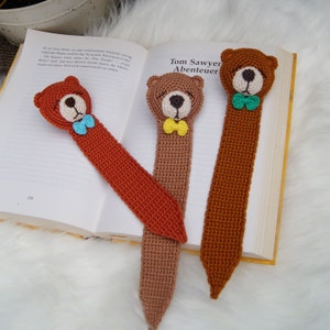 PDF crochet instructions in German, bookmark, school enrollment, bear, teddy