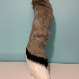 Grey Fox Fursuit Tail