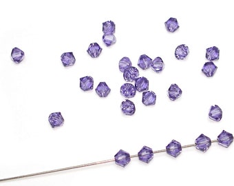 4mm Bicone cyclamen opal 25 Stück #SW39-25 Swarovski® Perlen