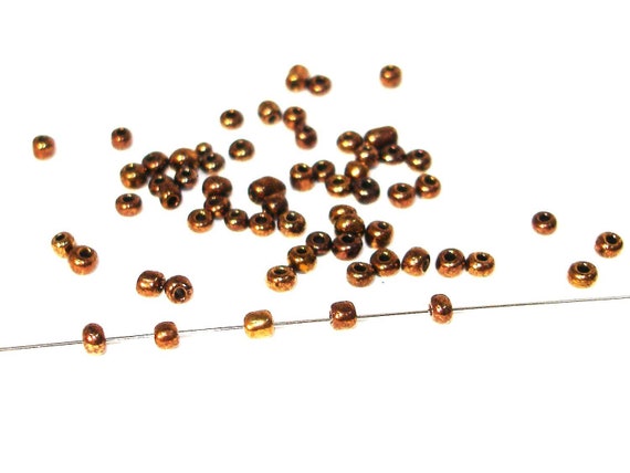 3mm Glas Rocailles Perle 1x10g gold