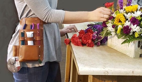 Leather Florist Tool Belt, Garden Tool Bag, Posh La Fleur