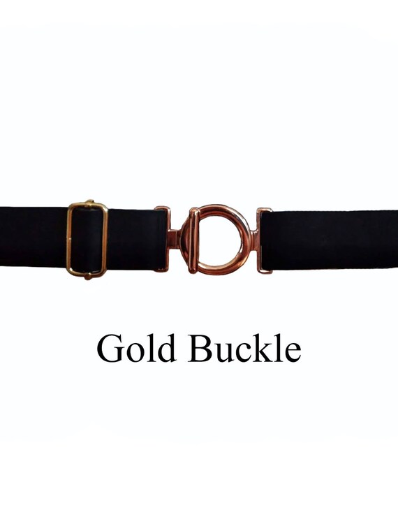 Black Belt With Round Cinch Buckle
