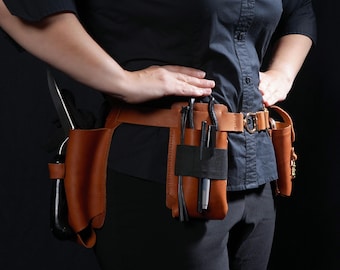 Leather Garden Tool Belt, Florist Tool Organizer