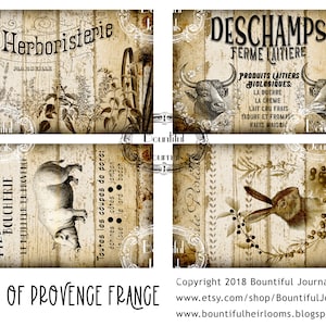 Signs of Provence France printable: French Country Printable, Vintage Signs, Junk Journal Printable, Vintage Printable Art