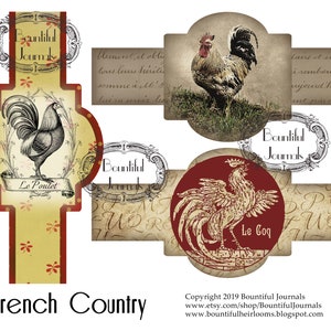 French Country Digital Journal Backgrounds Kit Junk Journals France Junk Journal Kit Printable Journal DIY instant download image 4