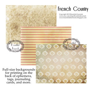 French Country Digital Journal Backgrounds Kit Junk Journals France Junk Journal Kit Printable Journal DIY instant download image 8