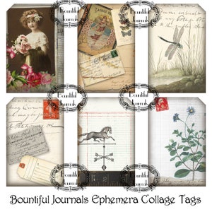 Vintage Ephemera Collage Digital Kit Junk Journal Printables