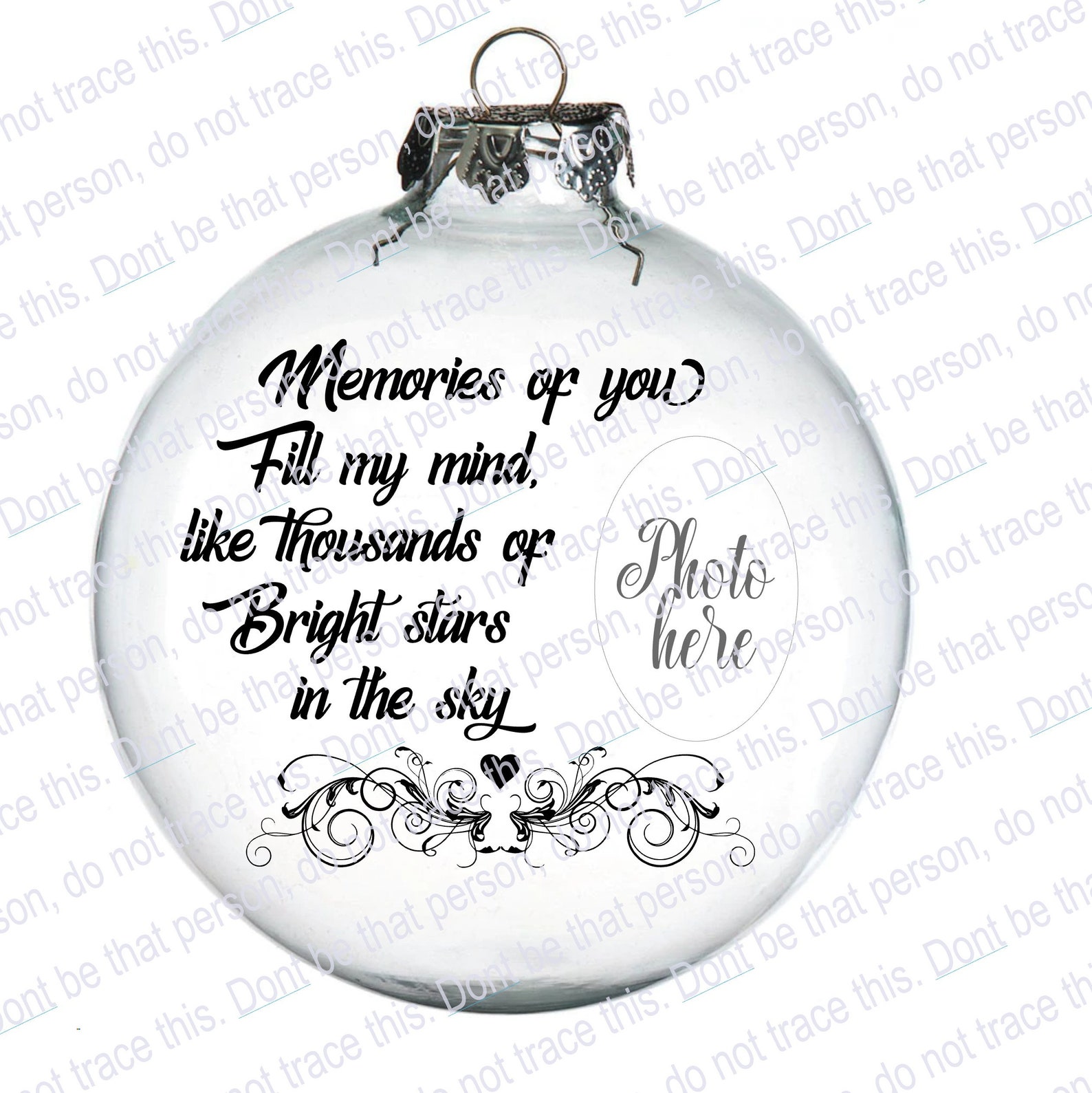 Transparancy Ornament Memorial SVG Clipart Vector Cutfile - Etsy