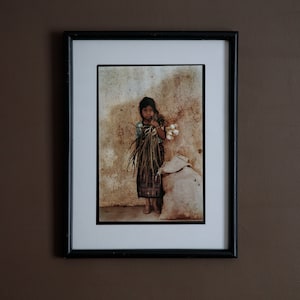Vintage sepia photograph, framed photographic print, Tom Waters photography, wall hanging decor