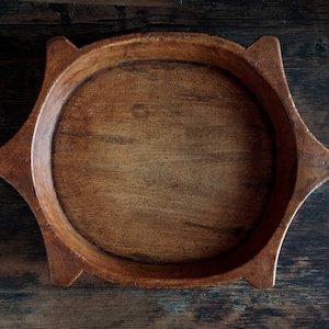 Indian Teak Parath Bowl From Rajasthan - Ca 1920 Indian Teak Parath Bowl From Rajasthan - Ca 1920