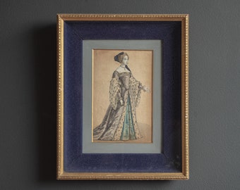 Very fine encased hand coloured engraving, framed by John Whibley Gallery London