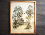 Framed quot Paris 87 quot watercolour painting.