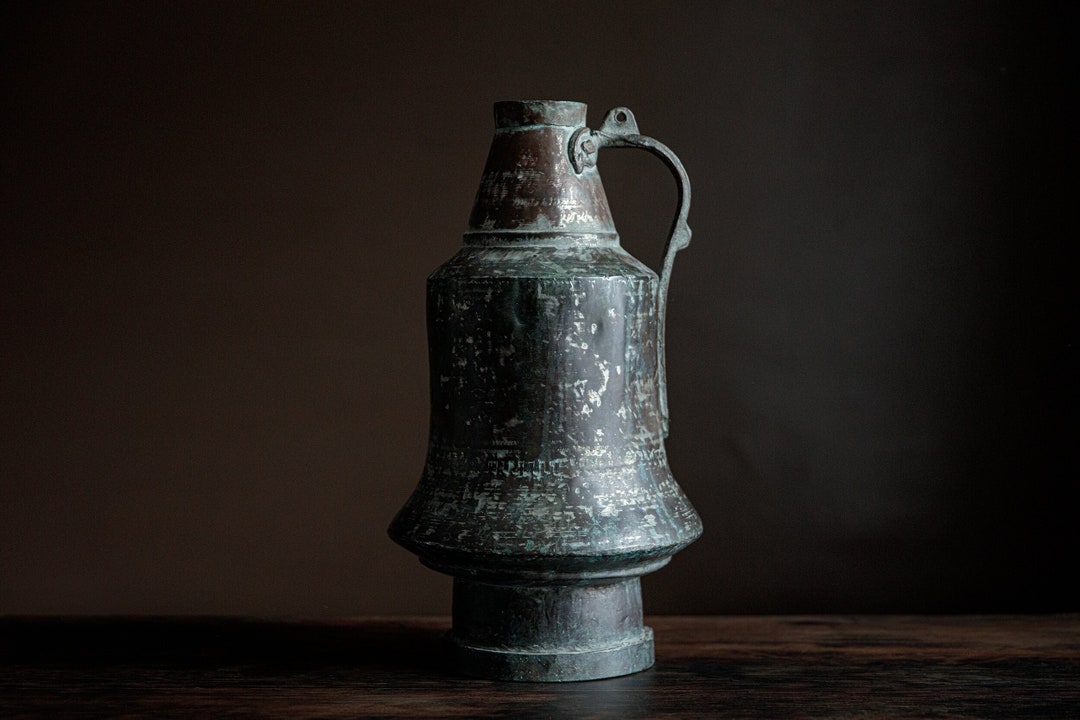 Antique Aftabeh Ewer, Bronze Persian Jug, Large Decorative Pitcher Etsy