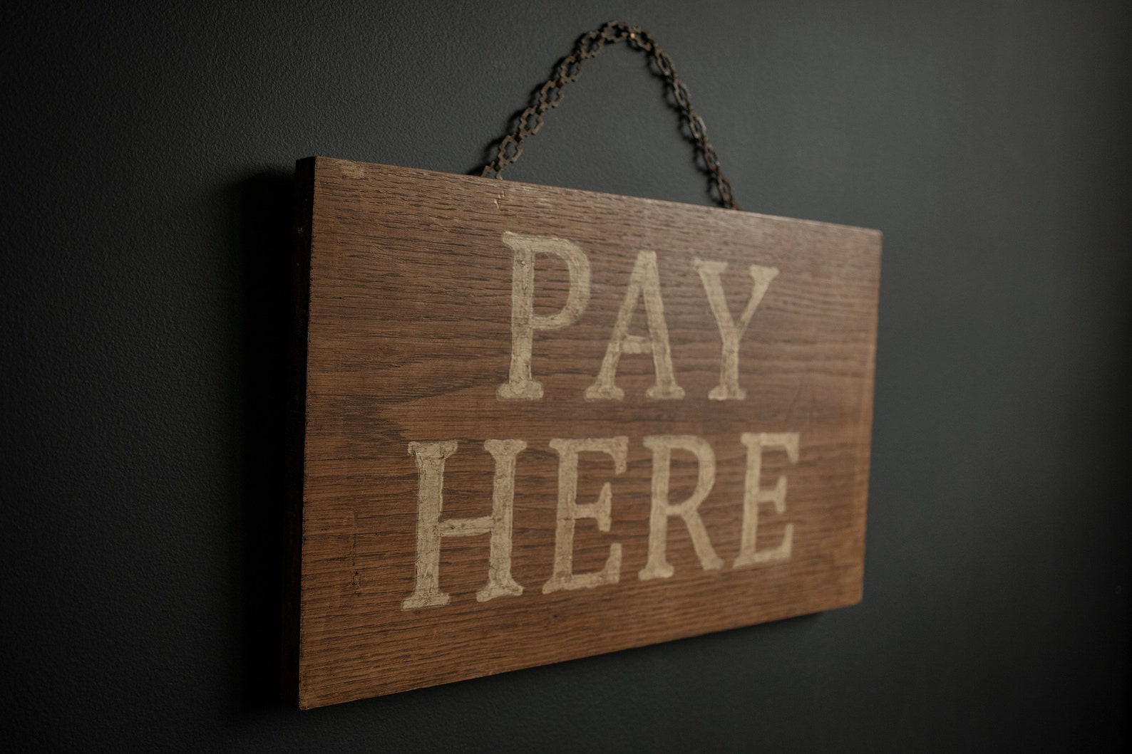 Vintage Oak wood shop sign hand painted lettering Etsy