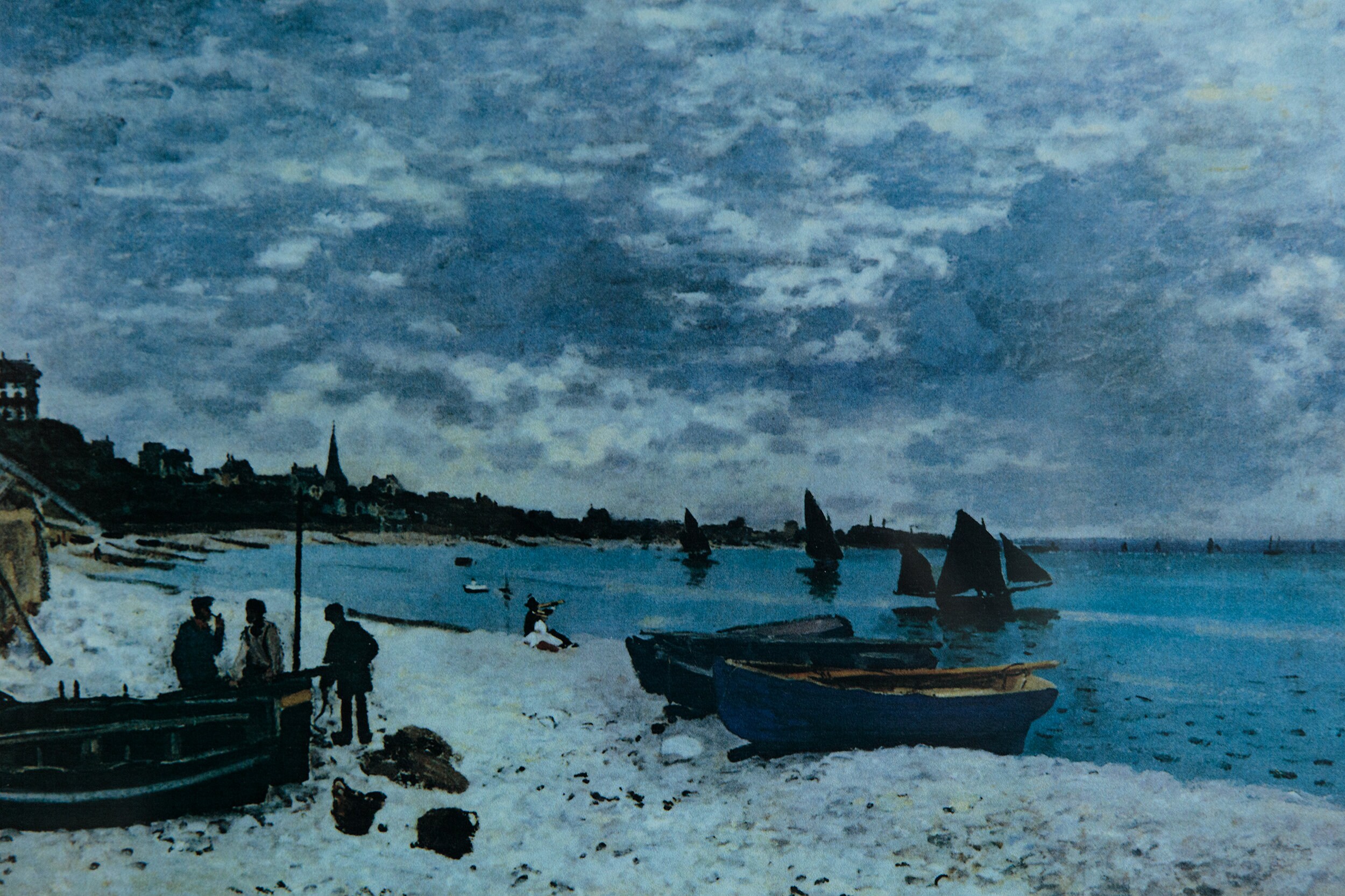 Vintage Monet Print La Plage De Sainte adresse The Beach At Saint Vintage Monet Print La Plage De Sainte adresse The Beach At Saint