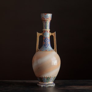 Antique Royal Bonn vase, wabi sabi ceramic vase, eclectic home decor