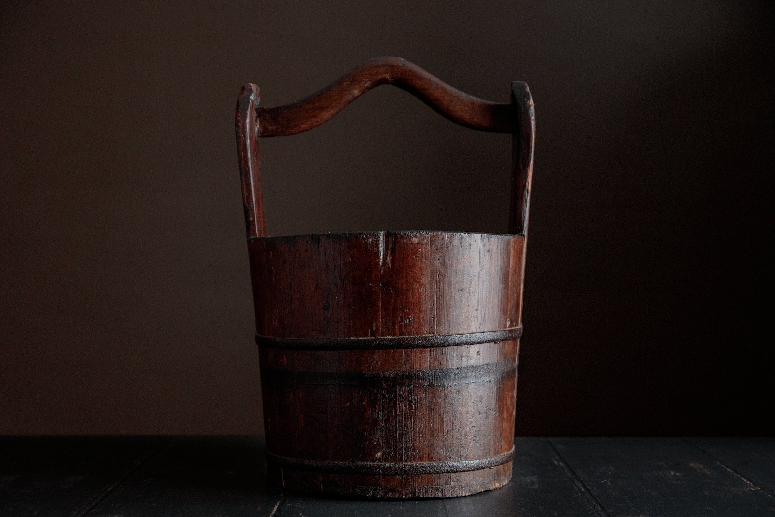 Japanese Bath Bucket Made of Hinoki Japanese Cypress Handy Bucket φ22cm /  8.66inch 