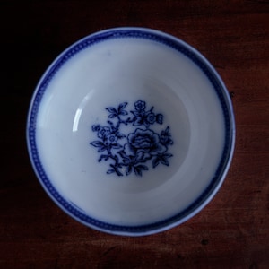 Antique ceramic bowl, floral motif, classic home decor
