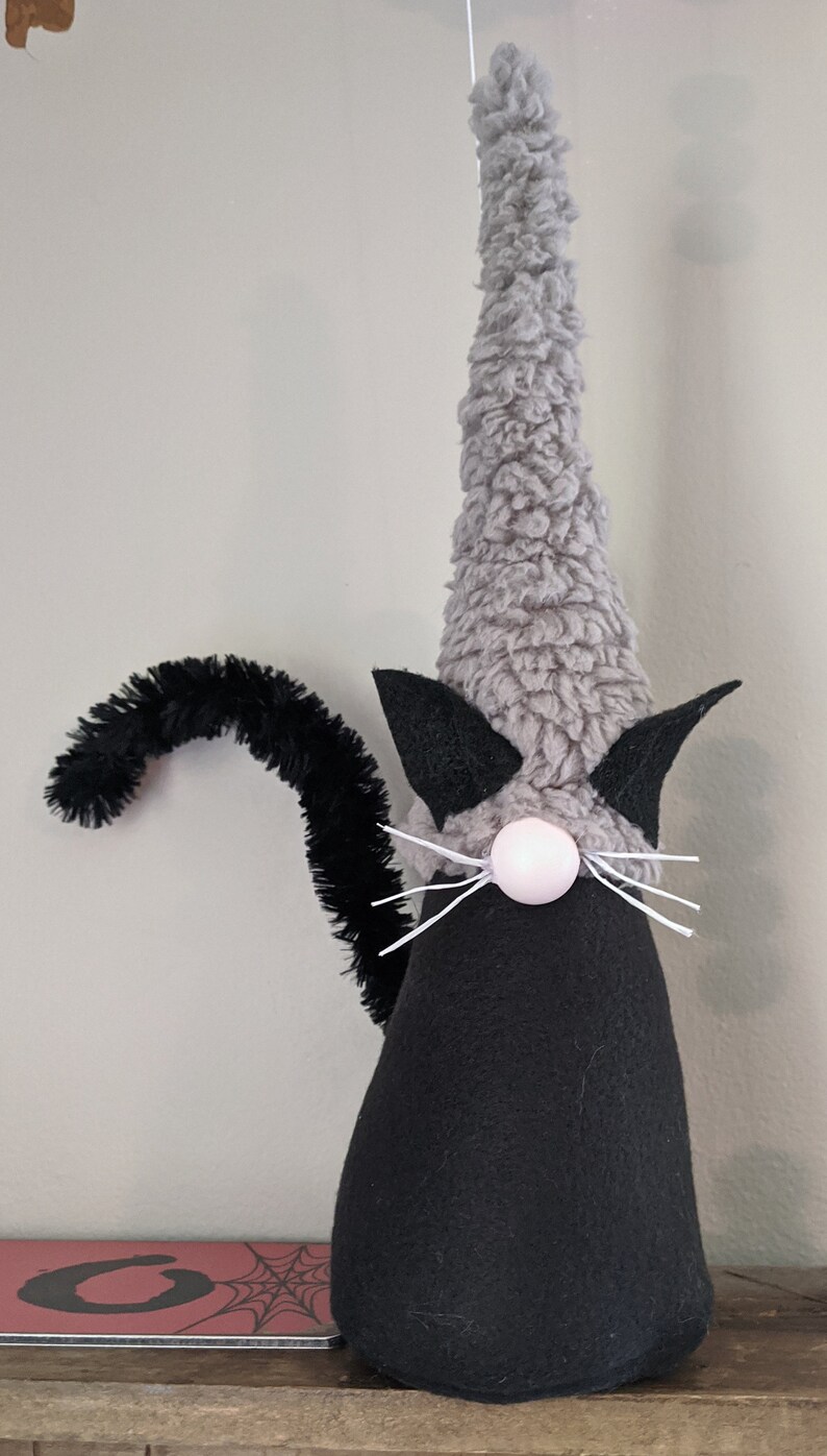 Halloween Cat Gnome black cat gnomes Fall decoration | Etsy