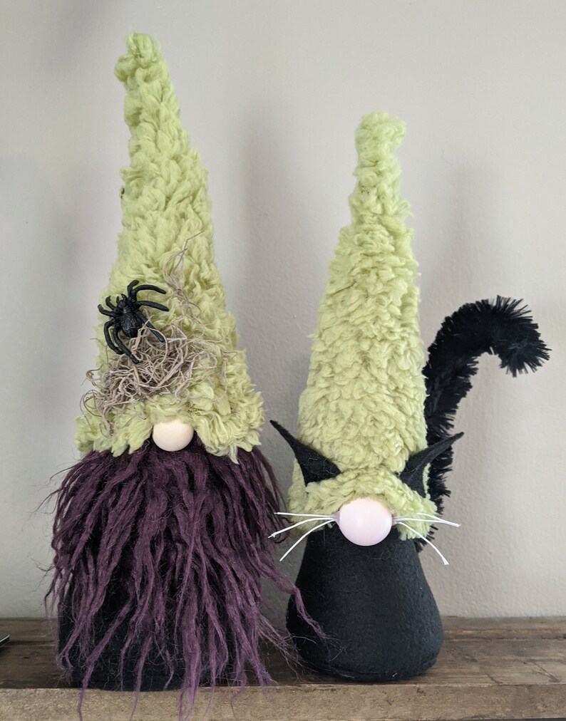 Halloween Cat Gnome Black Cat Gnomes Fall Decoration Etsy Canada