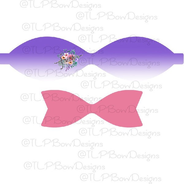 MiniMe Style Bow template**Faith floral  PNG for Sublimation download