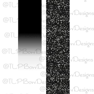 Black and White glitter ombre  Cheer Bow Sublimation download Sublimation Strips