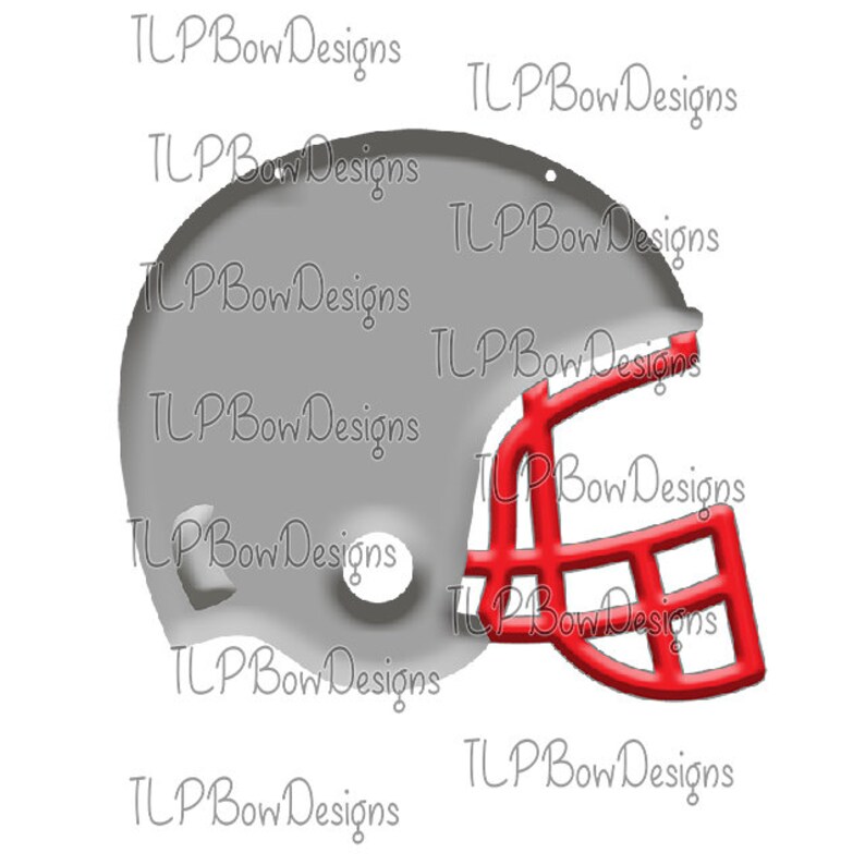 Football Helmet Fence/door Hanger Design Silver and Red Etsy