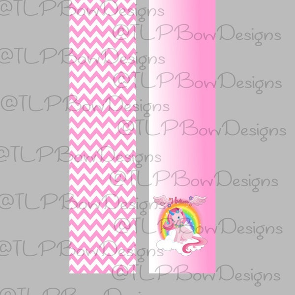 I Believe Magical Unicorn- Cheer Bow Sublimation download Sublimation Strips