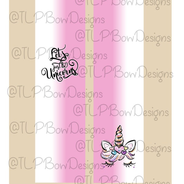 Let's Be Unicorns Cheer Bow Sublimation download Sublimation Strips